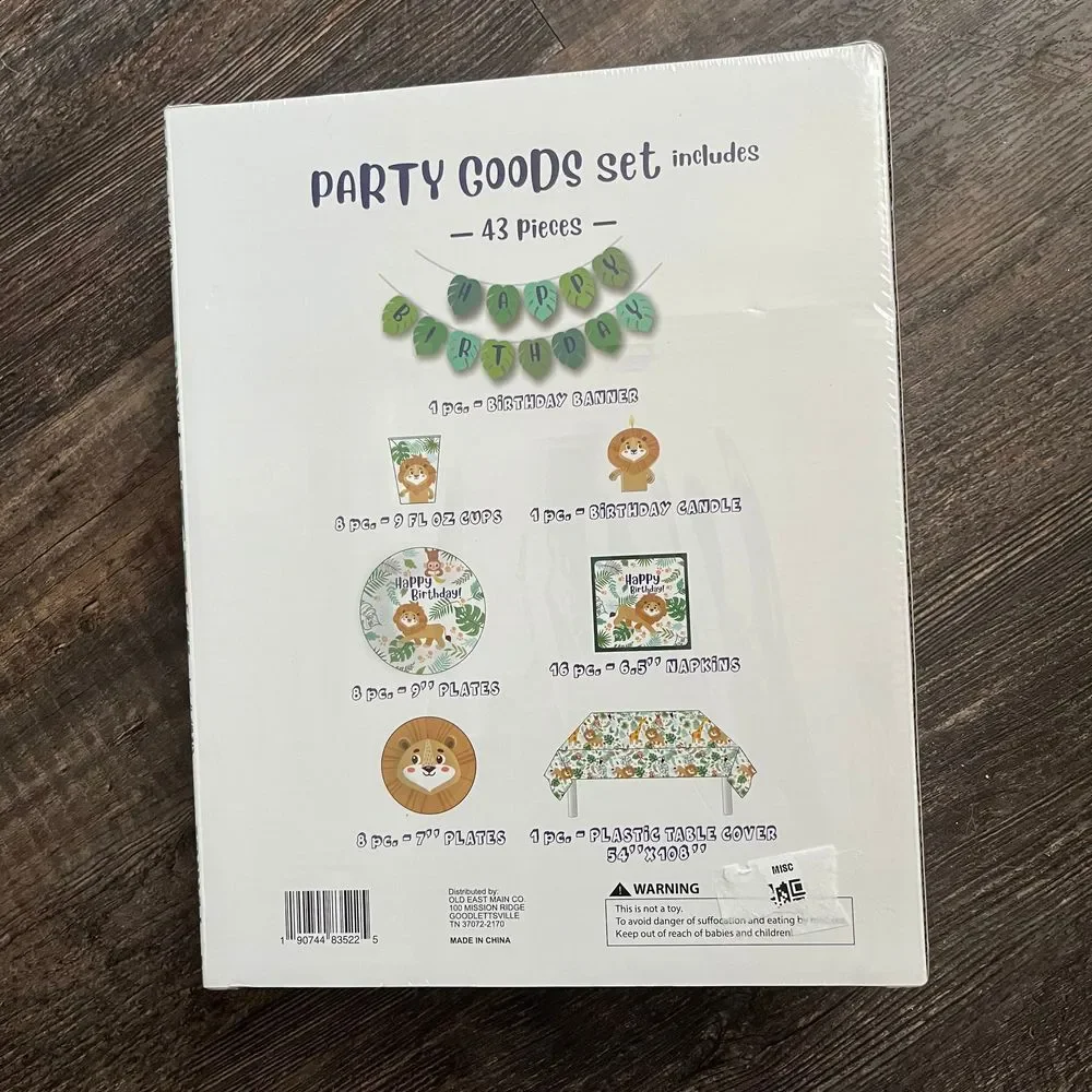 Safari Jungle Theme Party in a Box - Complete Party Goods Set for Birthday Party